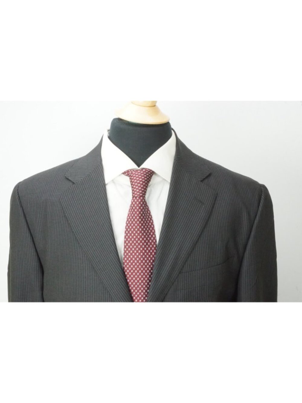Gruppo Sartorial Charcoal Stripe Loro Piana S130s 2Pc Suit Jacket Pant 44R New - Picture 2 of 11